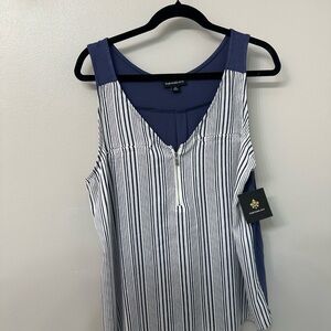 Navy and White Striped Tank Top